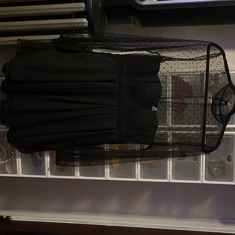 Black mesh dress